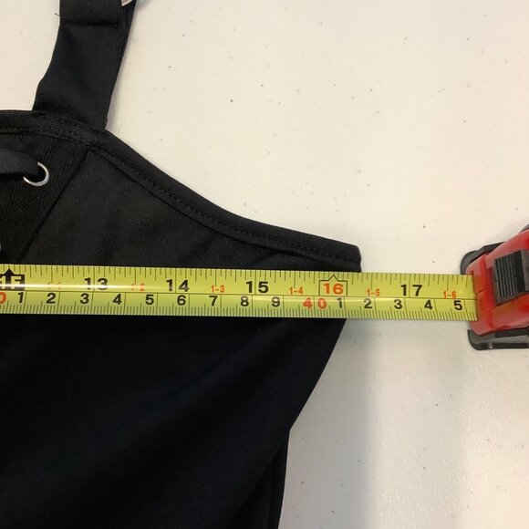 Dressfo Women’s Black Purple Bat Web Goth Dress Corset Lace L Corset Halloween - Picture 6 of 9